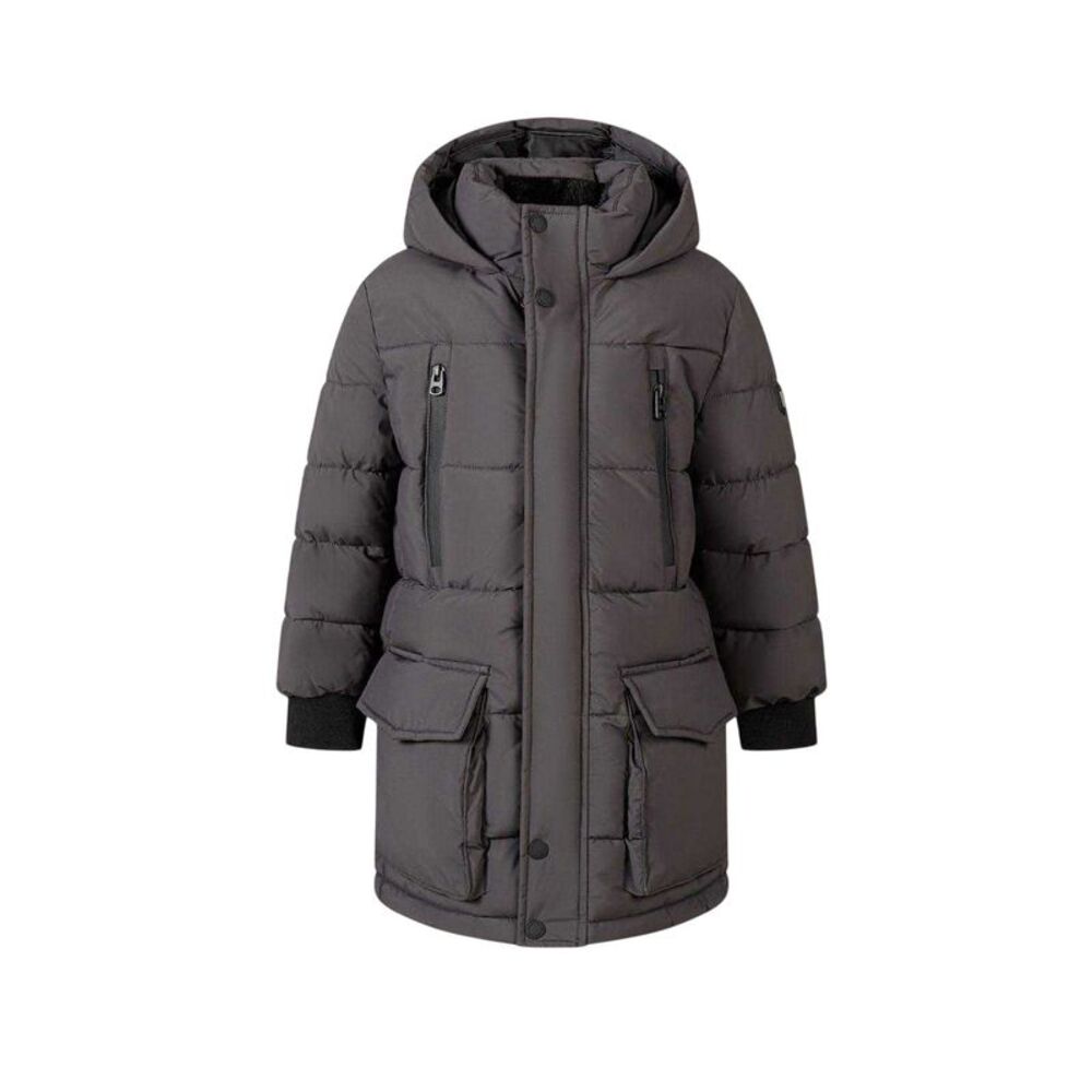 Minoti Boys Quilted Parka / Charcoal